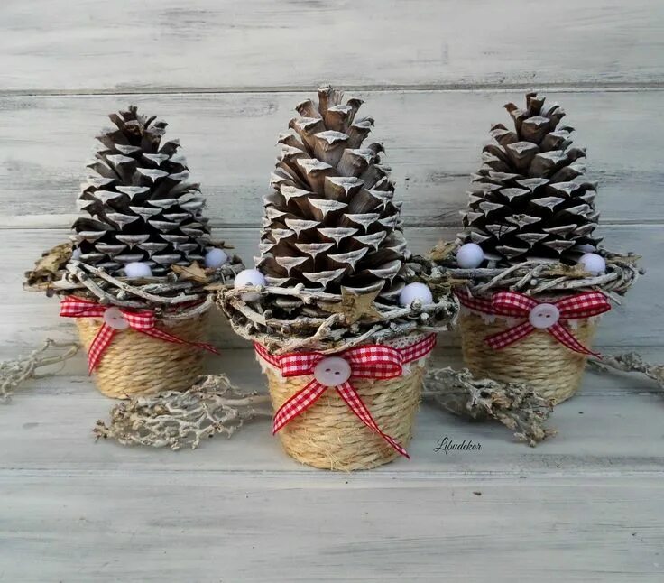 Простые новогодние композиции из шишек для детей и взрослых Christmas wreaths, C
