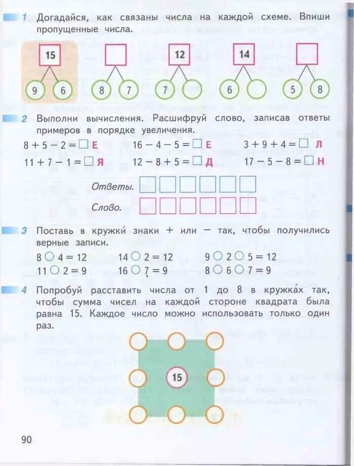 Математика рабочая часть 1 класс дорофеев