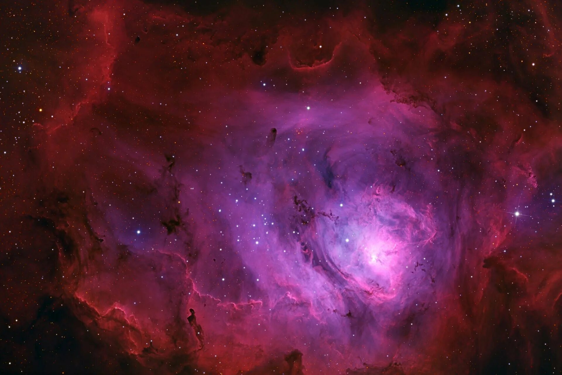 Паттерн небула. Галактика небула. туманность лагуна (ngc 6523). космический фон. красивый космос.
