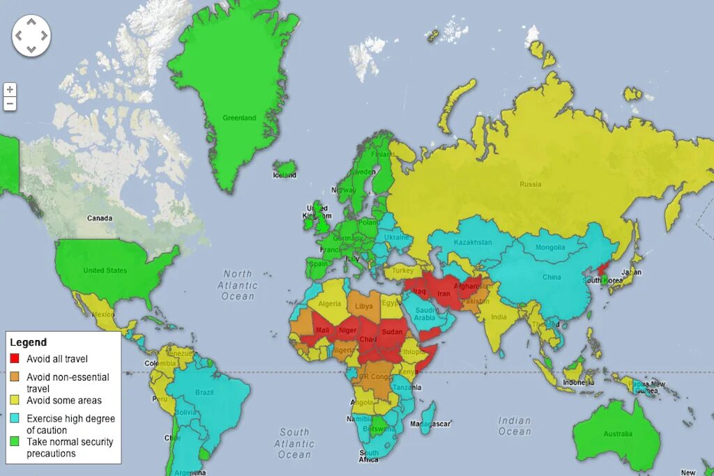 In most areas of the world. A Map of Countries Канада. Dangerous Countries. The most Dangerous Countries in the World.