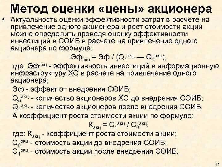 Цена акционера. Базисный метод оценки стоимости. Методика оценки стоимости Рид. Сколько стоит методом.