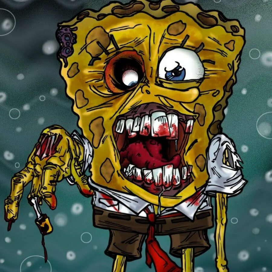 Spongebob horror. Злой Спанч Боб.