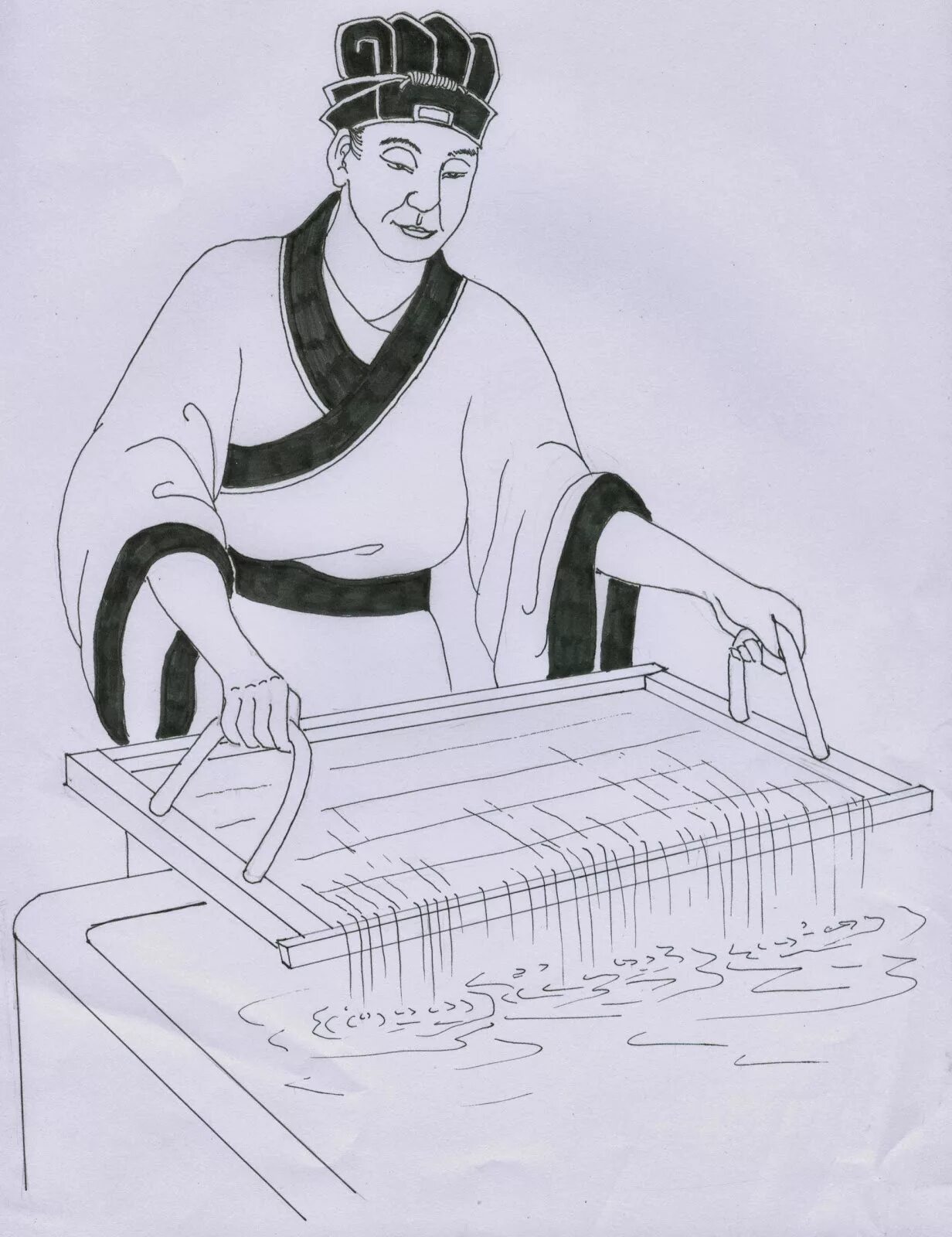 Древний китай картинки 5 класс. Цай Лунь изобретатель бумаги. Цай Лунь (китайский сановник династии Хань, изобретатель бумаги). Изобретение бумаги Цзай лун. Китай Цай Лунь - изобретатель бумаги.
