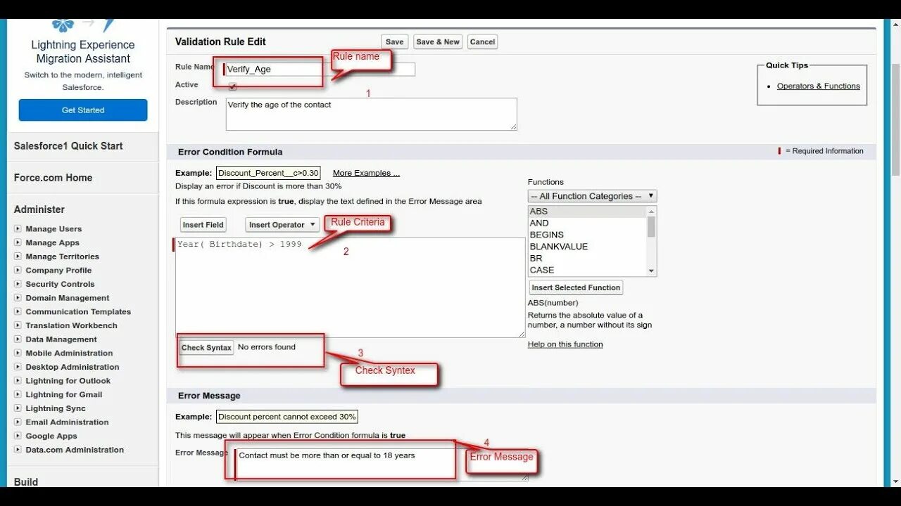 Validate rules