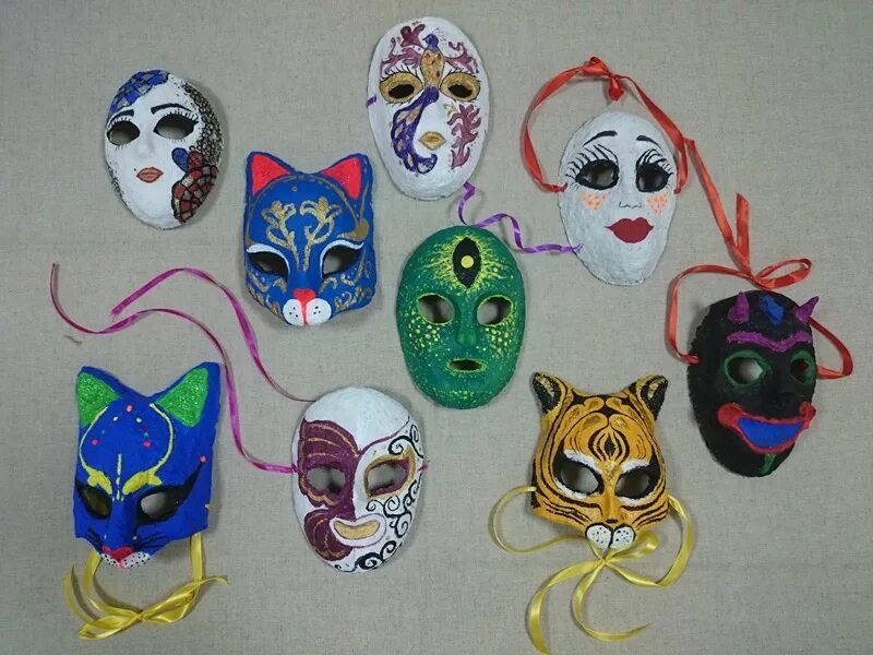 Карнавальная маска из папье маше. Театральные маски. Театральная маска детская. Театральные маски изо. Рисование в старшей группе театральная маска