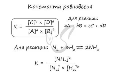 Смещение равновесия системы n2 3h2 2 nh3