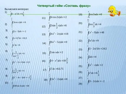 Вычислите интегралы 4 1