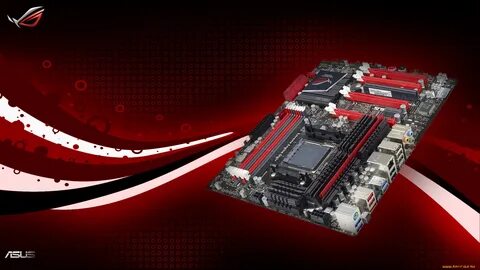 Красная материнская плата asus