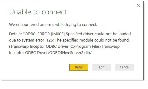 Odbc error