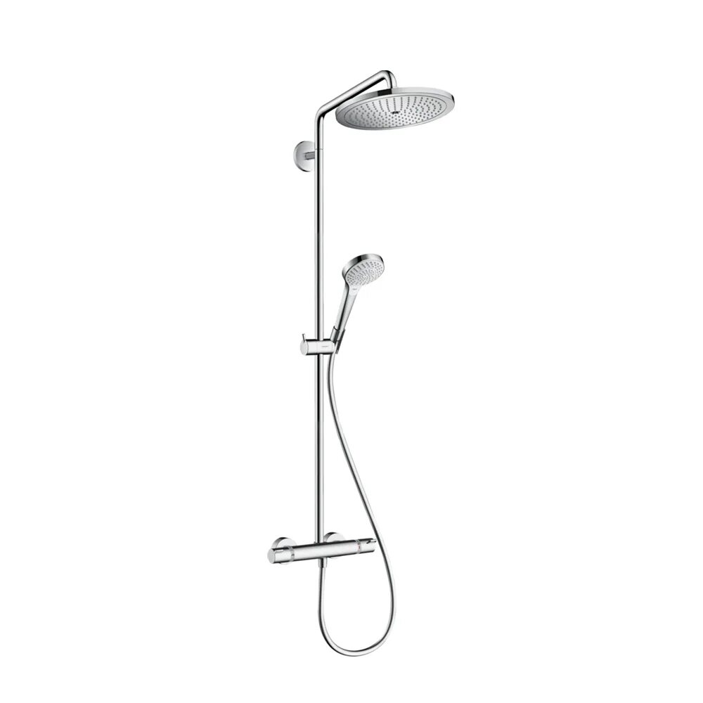 Душевой комплект с изливом. Система душевая Esko st950. 27320000 Hansgrohe. Croma select s Showerpipe 280 1jet с термостатом. Hansgrohe Croma 220 Showerpipe.