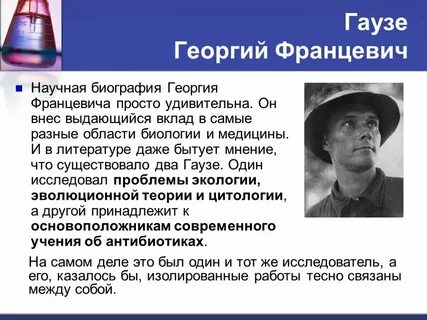 Отечественный ученый гаузе провел ряд экспериментов