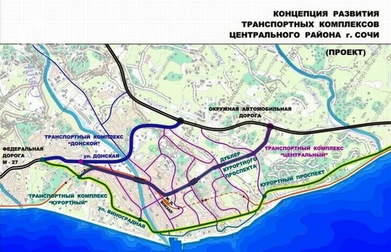 План дорог сочи. • Центральная автомагистраль г. Сочи (дублер курортного проспекта). План новой дороги в Сочи. Схема новой дороги Сочи. Проект новой дороги в Сочи.