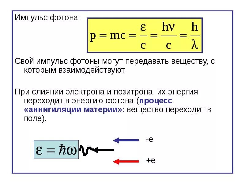 Излучение фотона это. Формула для определения импульса фотона. Формула для расчета импульса фотона. Как определяется Импульс фотона. Формула для вычисления импульса фотона.