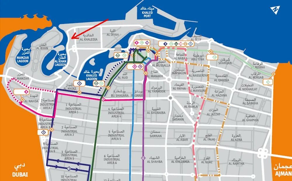Автобусы Шарджа на карте. Шарджа Дубай на карте. Карта отелей Шарджа ОАЭ. Карта Дубай Шарджа Аджман.