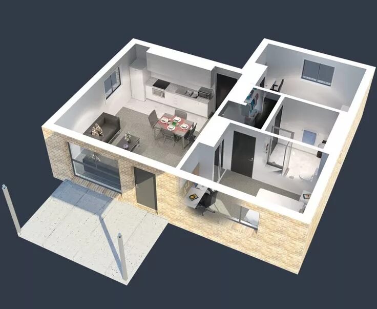 125,6 м². Проект жилого дома Архитектура и Проектирование Novosibdom