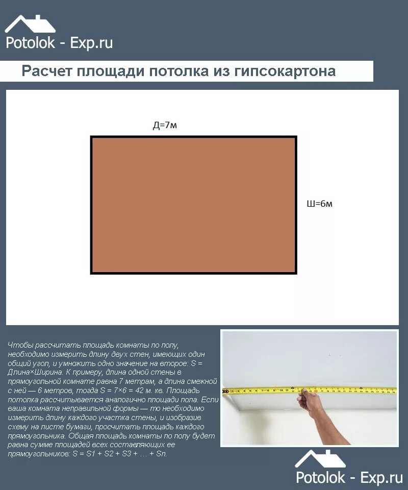 Рассчитать площадь пола калькулятор