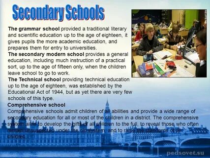 Education in britain перевод текста