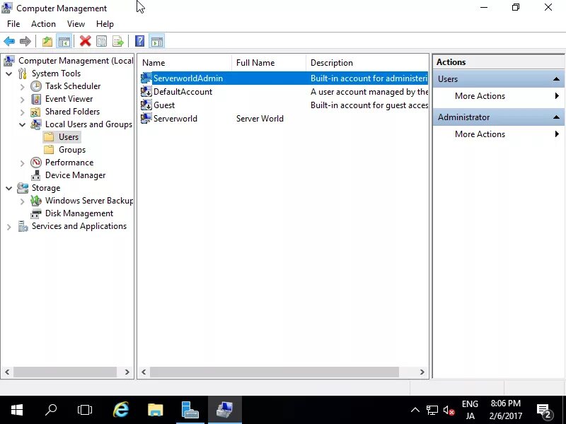 Server Manager виндовс сервер 2016. Windows Server администратор. Локальные пользователи и группы Windows Server 2016. Windows Server управление компьютером. User 2016