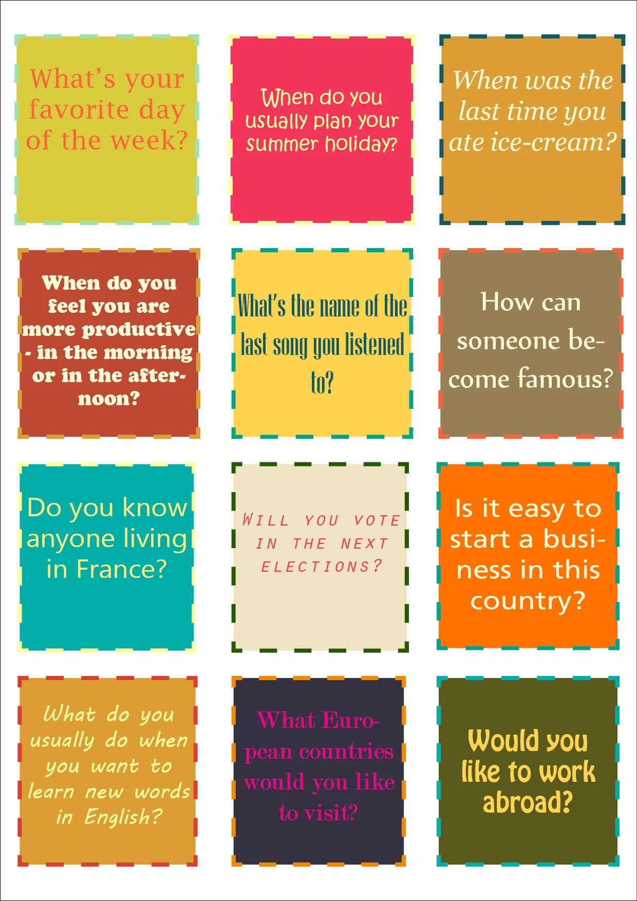 Speaking topics for intermediate. Карточки speaking. speaking cards questions. speaking cards for beginners. темы discussion english.