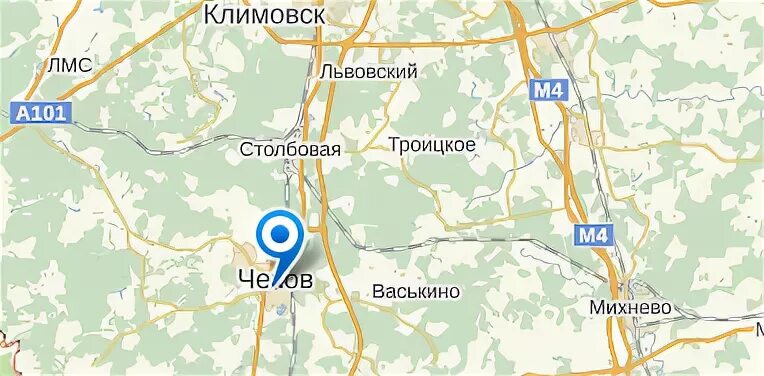 Где находится город чехов