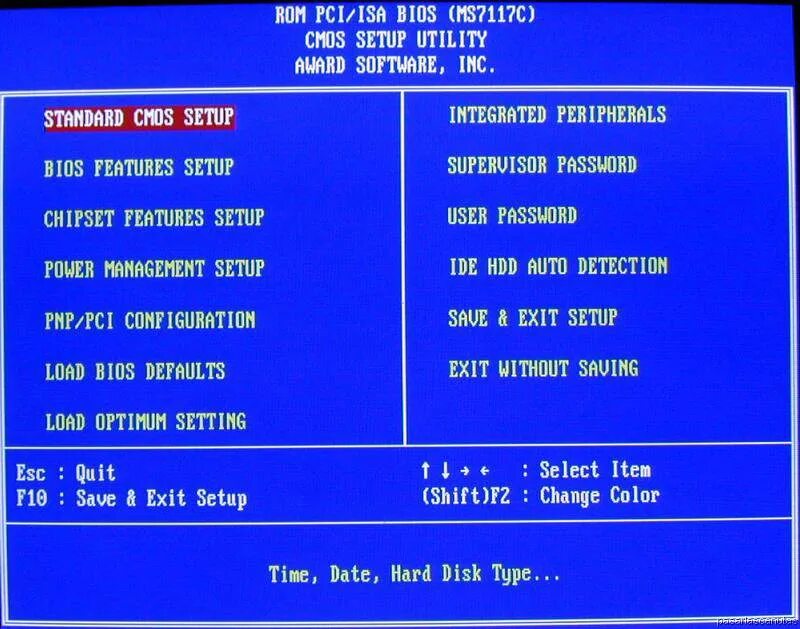 Стандартный биос. Биос. Биос CMOS Setup Utility. Standard CMOS Setup биос.