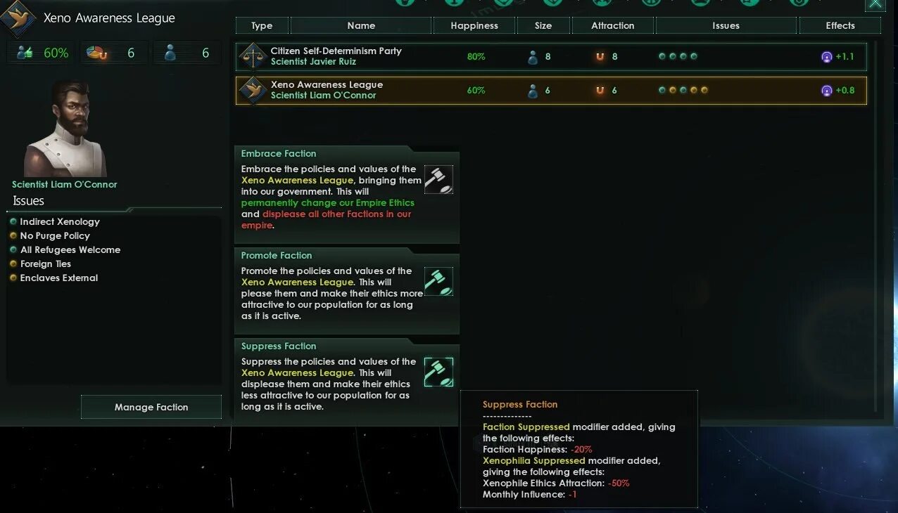 More faction interaction
