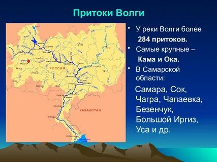 Где находятся притоки реки волги