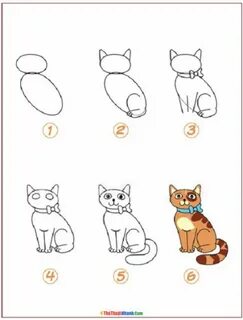Как нарисовать кота ребенку 8