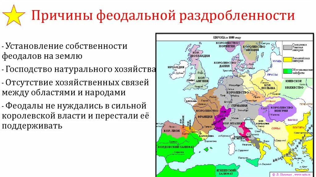 Причины политической раздробленности в западной европе