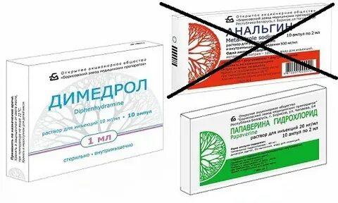 Укол анальгин с димедролом