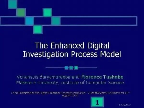 Models of investigation. Models of investigation