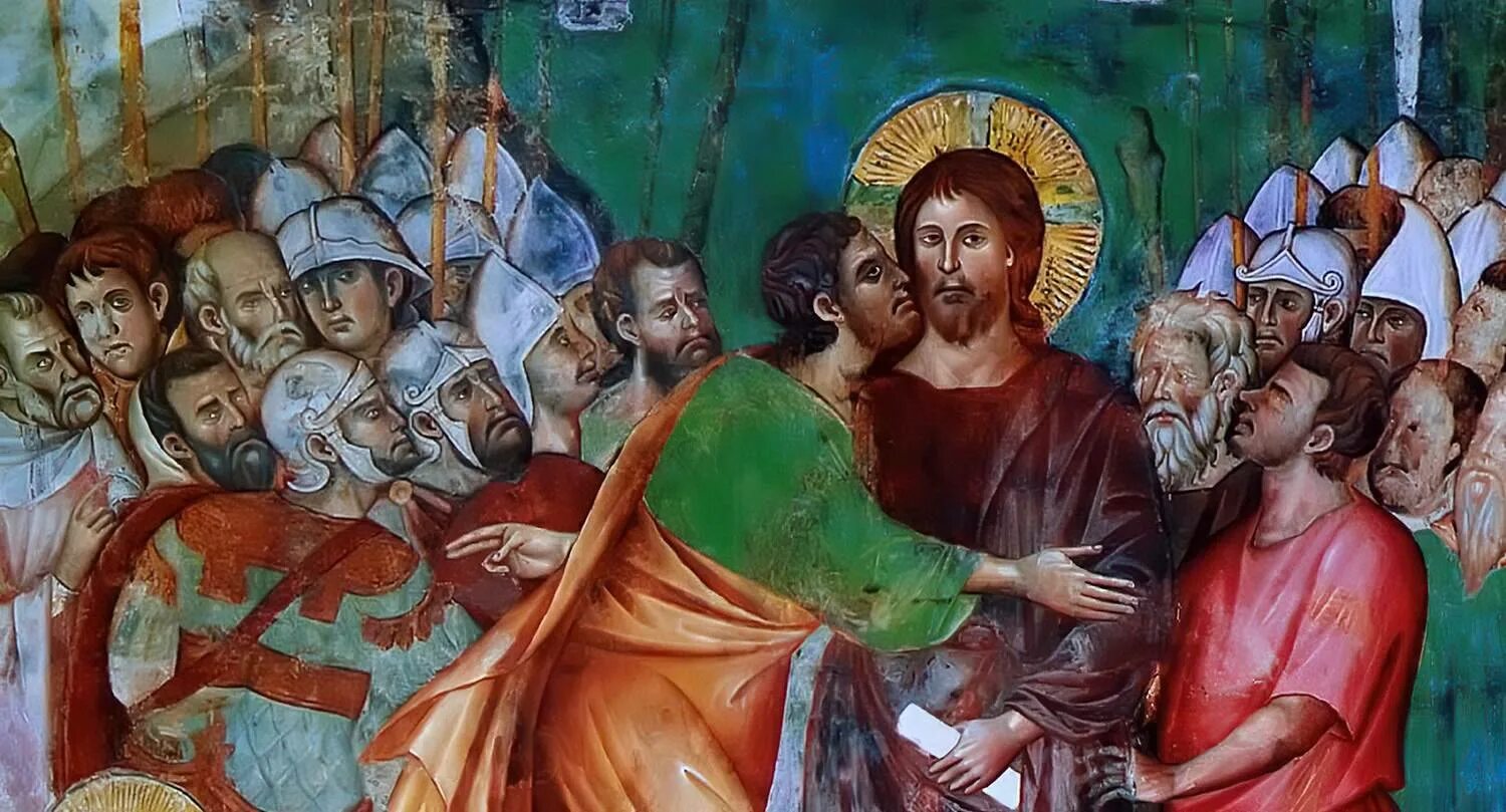 Иуда предавший христа 8. Предательство христа (поцелуй иуды) джотто. предательство иуды фреска. предательство иисуса христа иудой. беато анджелико иуда.
