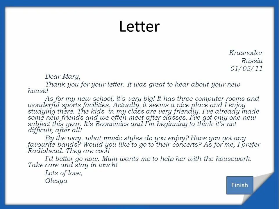 A lot for your email