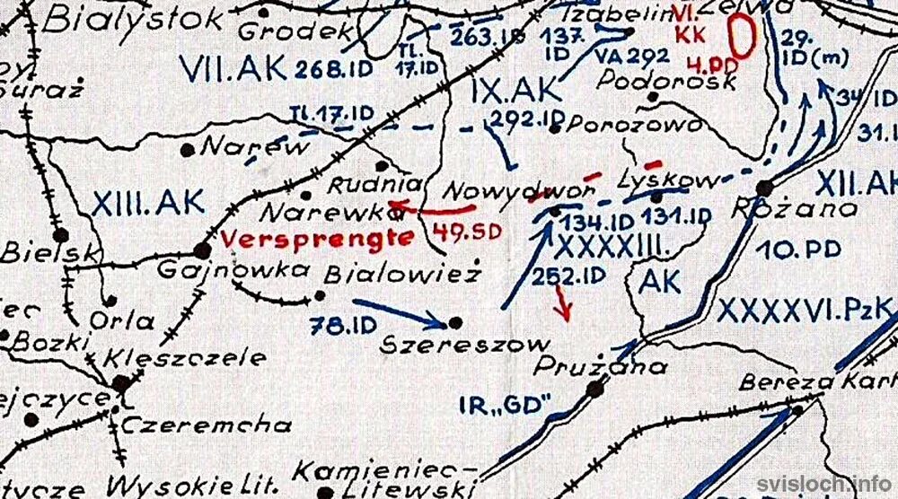 49 сд. Бои в Беловежской пуще 1941 г.