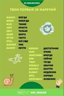 20 наречий