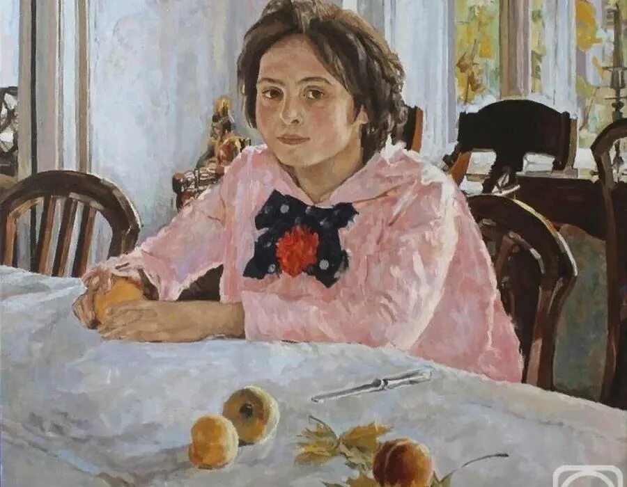 Описание портрета девочка с персиками. «девочка с персиками» 1887 г.