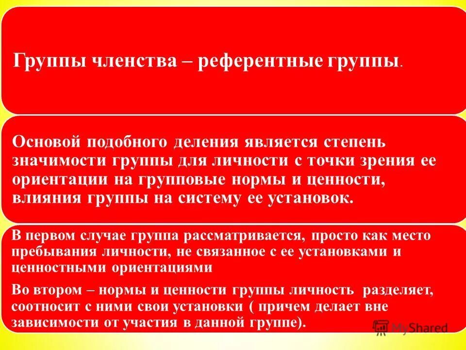 Сообщение значение группы. Сообщение значение группы