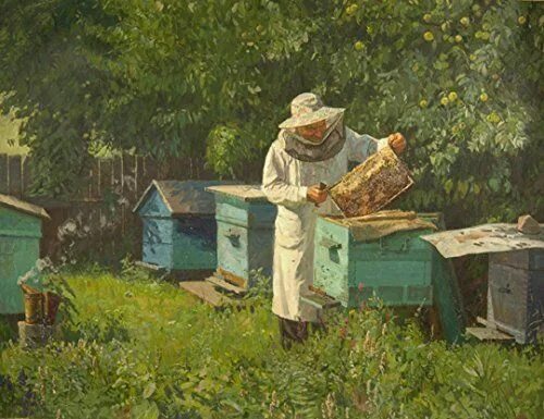 Зотеев картина пасека. Картина улей. Левитан ульи пасека. Левитан ульи пасека. Улей художник.
