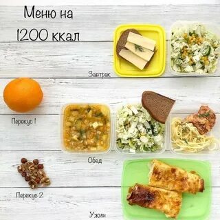 Меню на 1200 калорий бесплатные