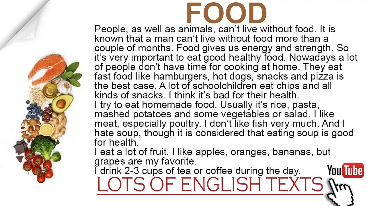 Топик food. Food текст на английском. Топик еда на английском языке. Сочинение на тему еда на английском. Фуд текст