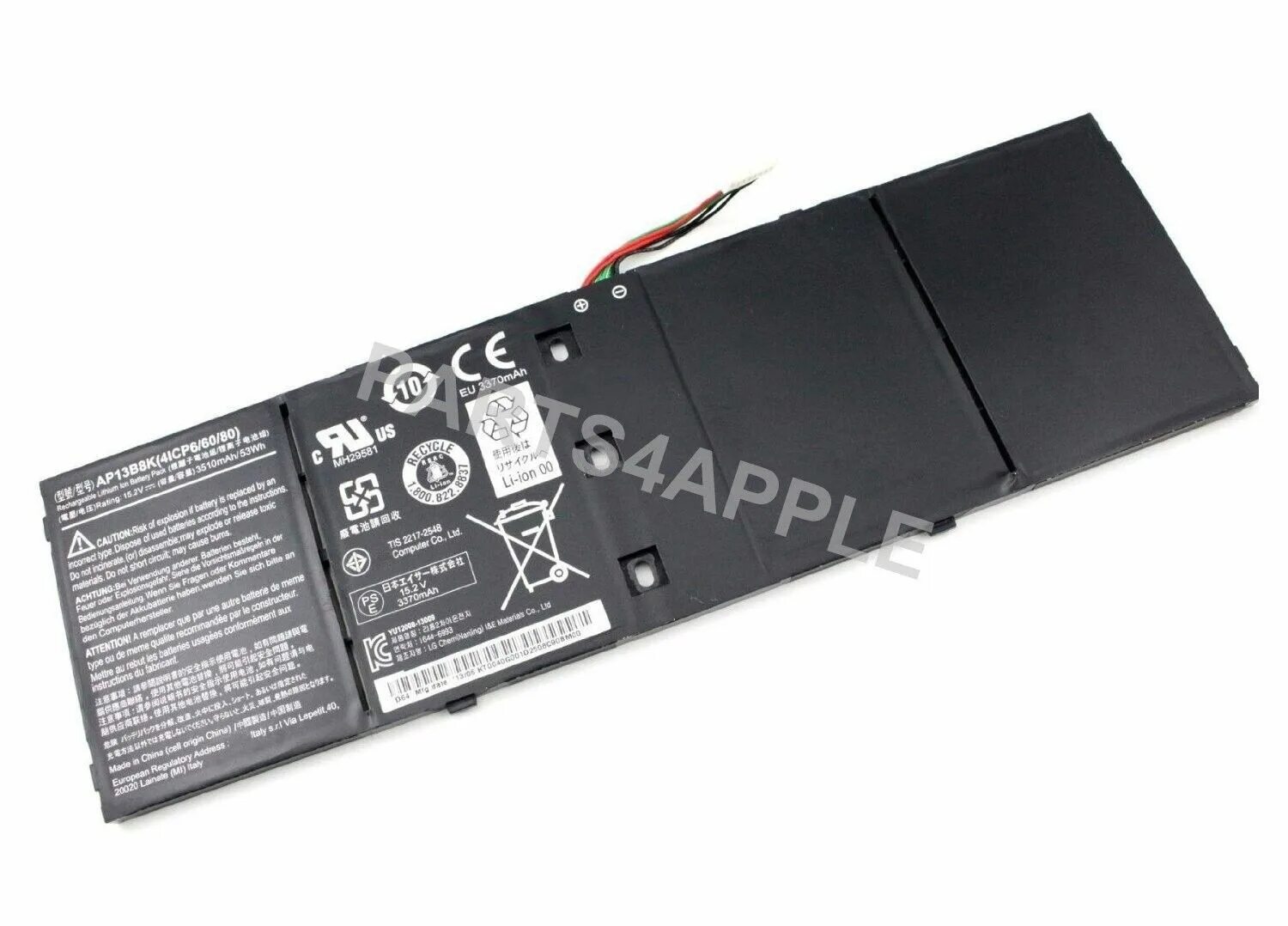 Акб acer. Батарея для ноутбука ap13b8k. аккумулятор acer m5-583p r7-571 v5-472 v5-552 v5-572. ap13b3k 15v 4000mah. ap13b8k(4icp6/60/80.