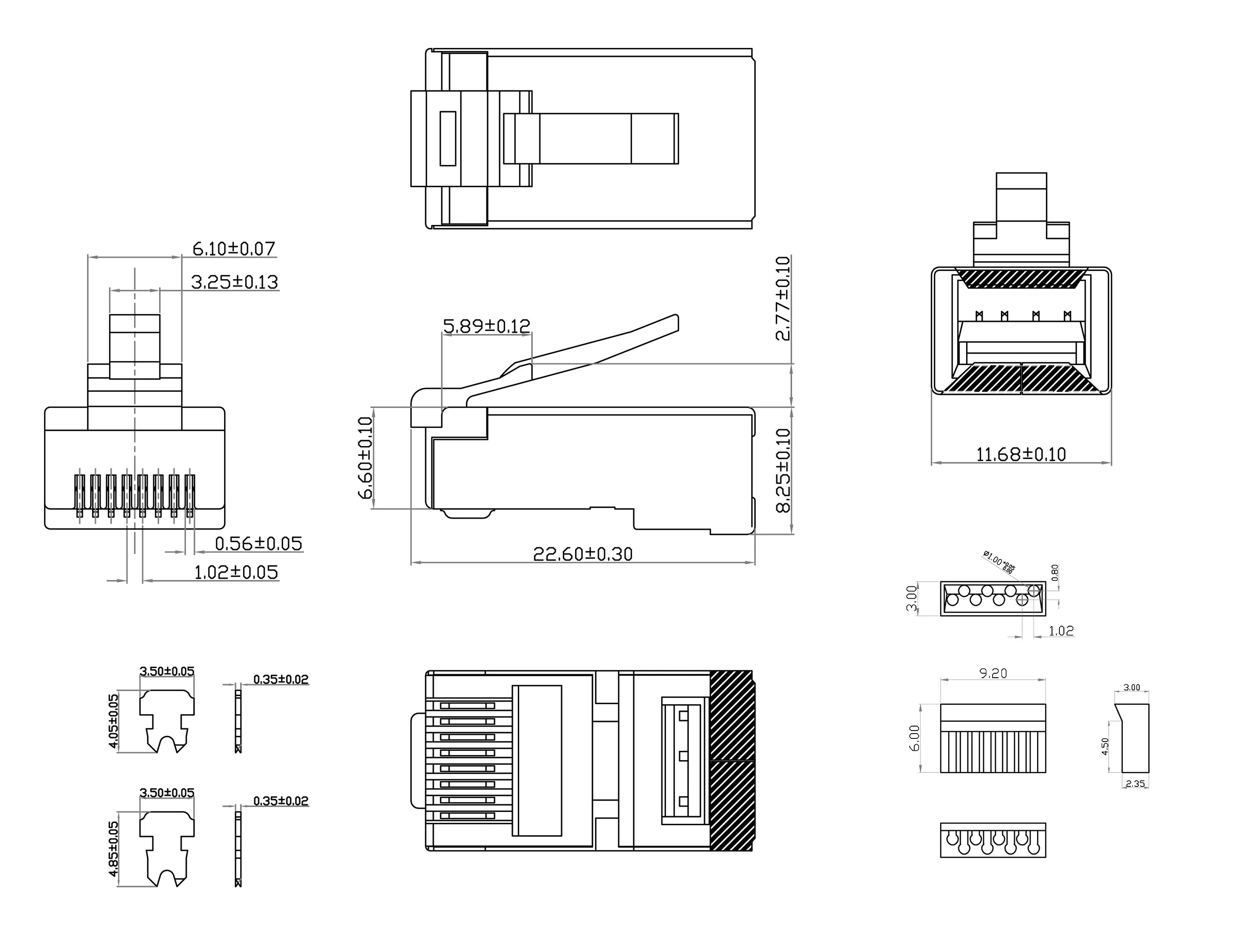 Разъемы подключения телефона. Коннектор Cabeus 8p8c-sh-c6 RJ-45. Коннектор RJ-45 Cabeus 8p8c. Разъем RG-45 Cabeus 8p8c-sh-c7(1.5)-Twp. Коннектор Cabeus 8p8c-sh-c6-Twp.