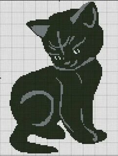 Вышивка кошка