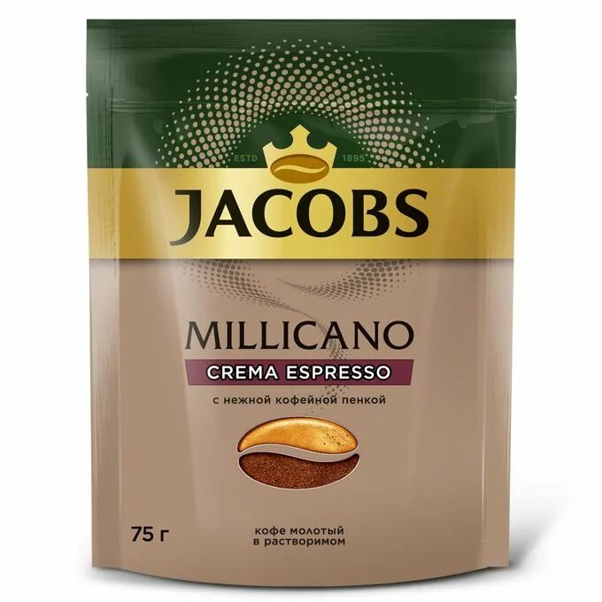 Купить кофе jacobs. Кофе Якобс Монарх Милликано м/у 75г. Кофе Jacobs Millicano crema Espresso. Jacobs Millicano crema. Кофе растворимый Jacobs Millicano , 75 г.