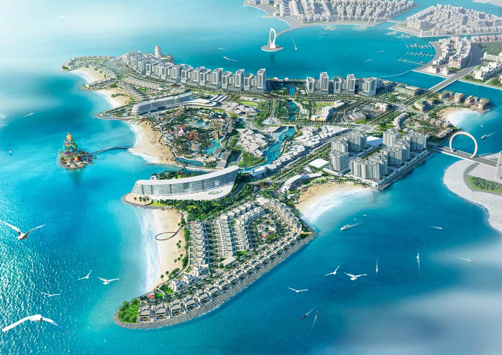 Rixos qetaifan island doha 5. Аквапарк в Катаре 2023. Катар остров. Катар аквапарк самый большой. Аквапарк в Катаре который строится.