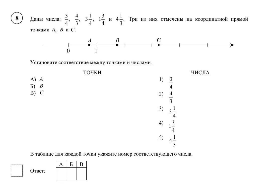 Даны числа 3 из них отмечены