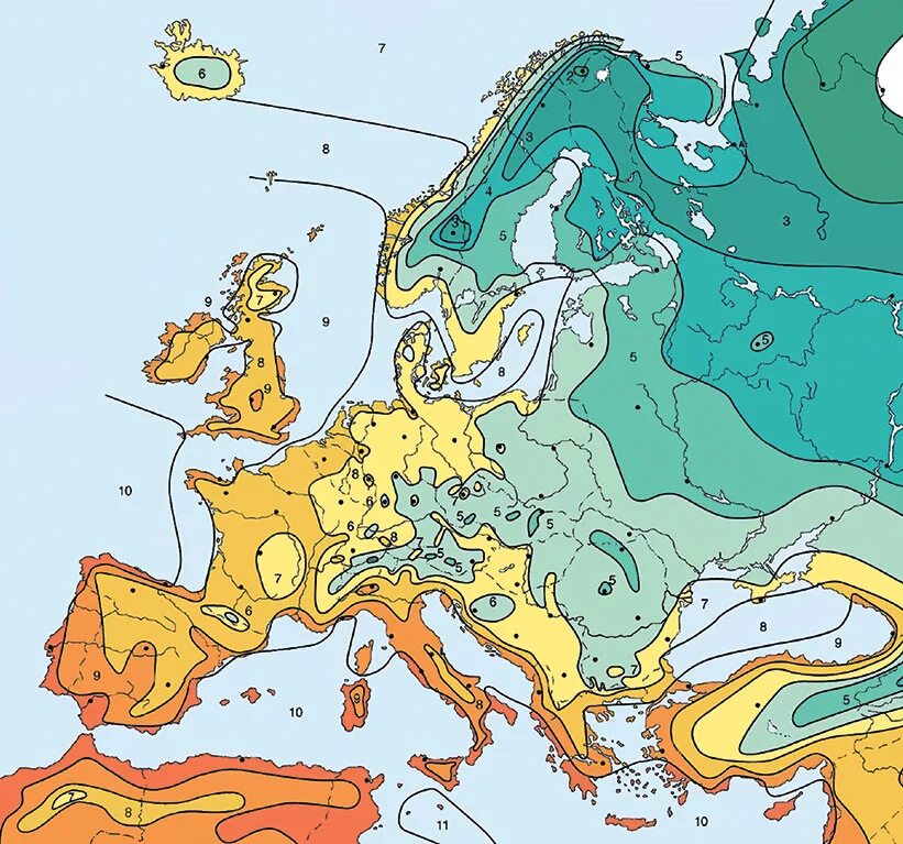 Климат на территории европы. Карта климатических зон Европы. Зоны морозостойкости Европы. Изотерма января в Европе на карте. Климат Европы карта.