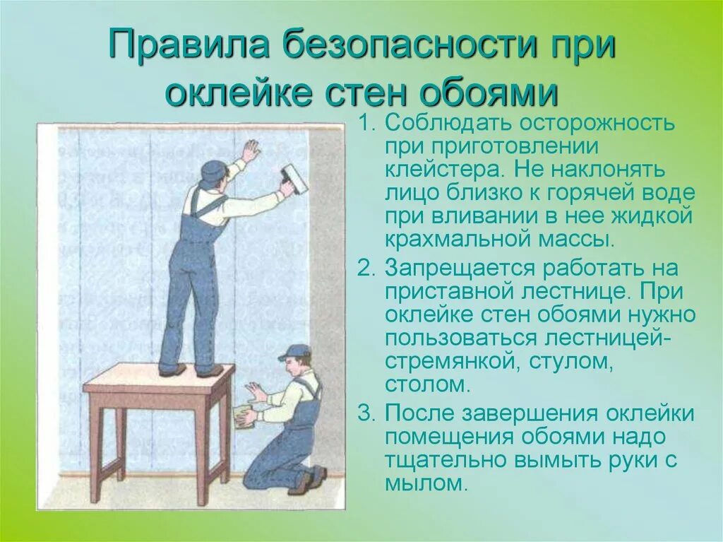 Основа поклейку обоев. Технология оклейки помещений обоями. Технология оклеивания стен обоями. Правила безопасности при оклейки обоев. Порядок оклеивания стен обоями.