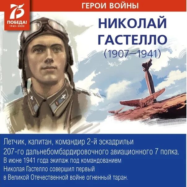 26 июня 1941 огненный таран. Гастелло летчик подвиг.