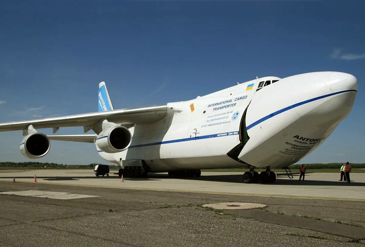 Большие российские самолеты. АН-124 транспортный самолёт грузовые самолёты.